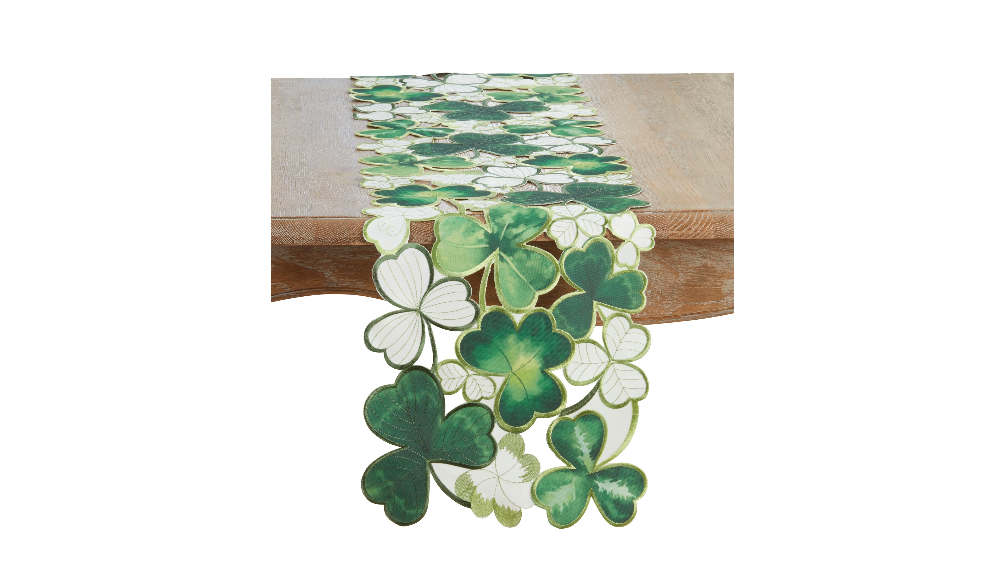 Saro Lifestyle Clovers Table Runner, 13" x 72"