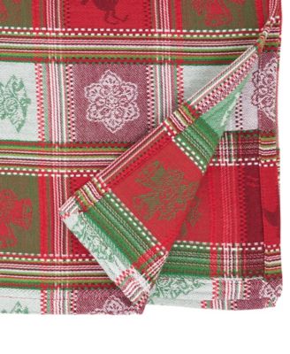 Plaid Jacquard Christmas Tablecloth, 63" x 102"