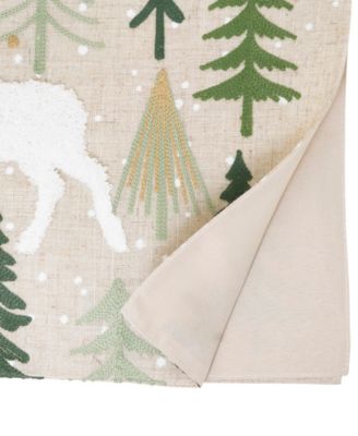 Christmas Trees and Deer Table Runner, 16" x 70"
