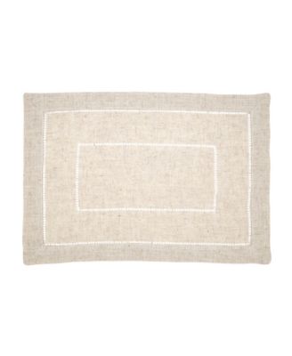 Linen Blend Toscana Double Hemstitched Placemat, Set of 12