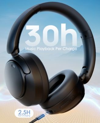 Over-Ear Bluetooth Headphones with Noise Cancellation, 30H Playtime & Hi-Fi Sound