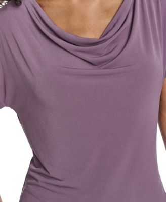 Women's Drape Front Short-Sleeve Top