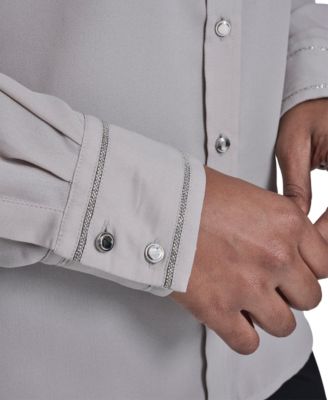 Women's Decorated Button-Down Top