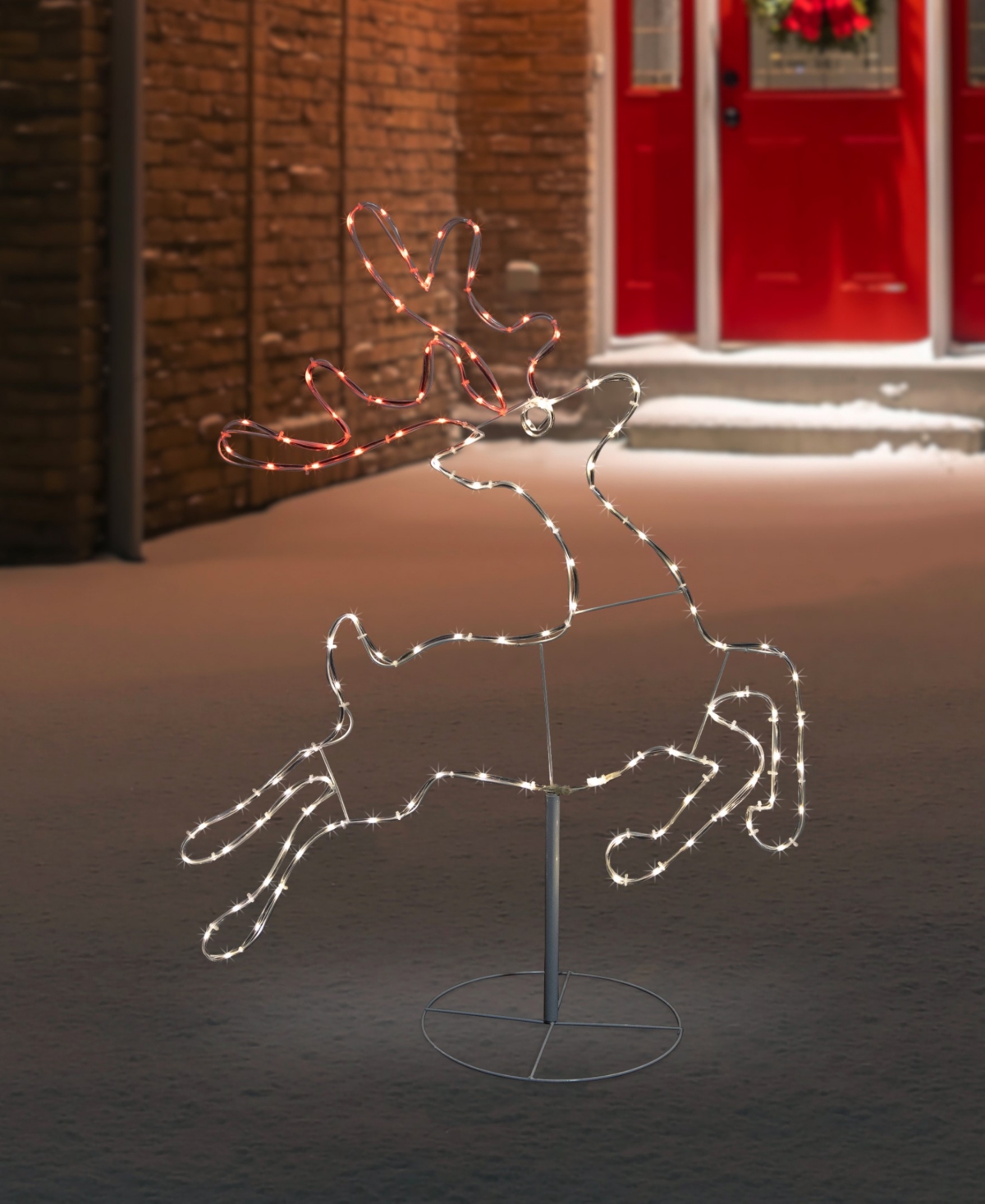 Northlight 36" Lighted Running Reindeer Silhouette Outdoor Christmas Decor