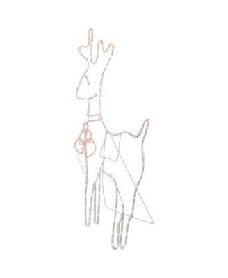 36" Lighted Standing Reindeer Silhouette Outdoor Christmas D&eacute;cor