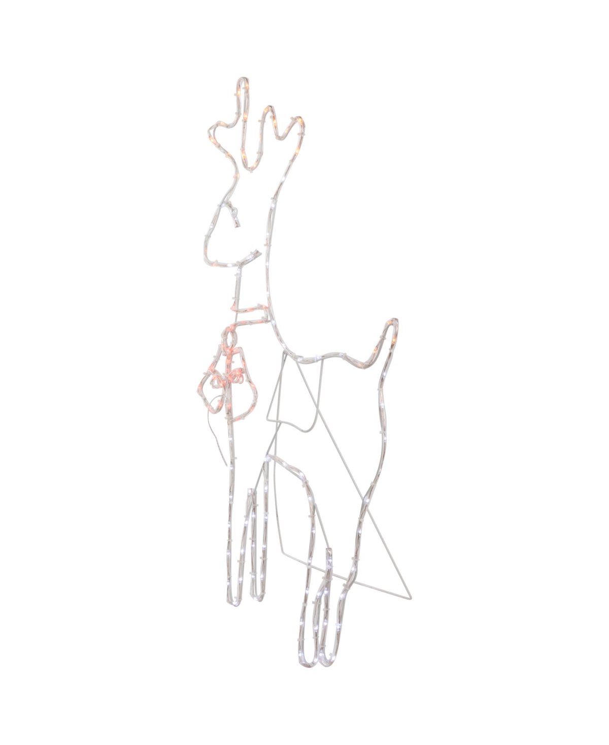 Northlight 36" Lighted Standing Reindeer Silhouette Outdoor Christmas Decor In White