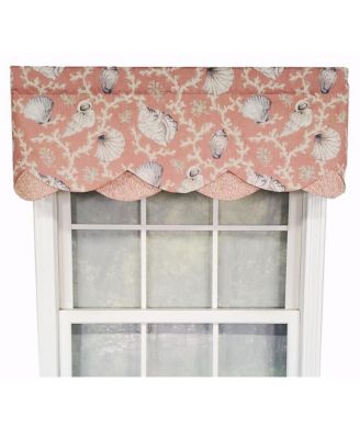 Luxurious Modern Design Classic Windamar Petticoat Style Window Valance 50" x 15" Coral