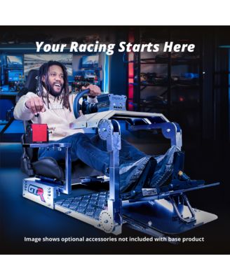 GTA-Pro Racing Cockpit – Dual-Use Sim Rig Workstation Black Red Seat, Direct Drive Compatible, Upgradable, Fits Users 32"–7' Tall