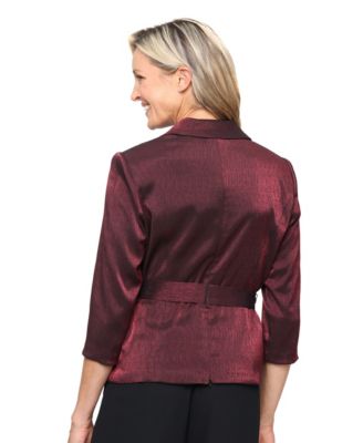 Petite V-Neck Shimmer Top