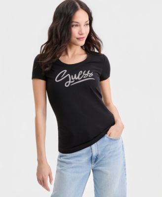 Women's Short-Sleeve Script-Logo T-Shirt