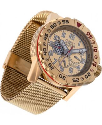 Unisex 47216 Invicta Racing Quartz Chronograph Gold Dial Watch