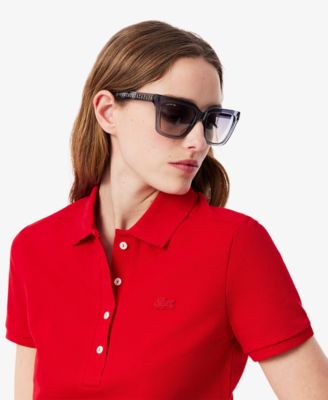 LACOSTE Women's Short Sleeve Slim-Fit Polo Top