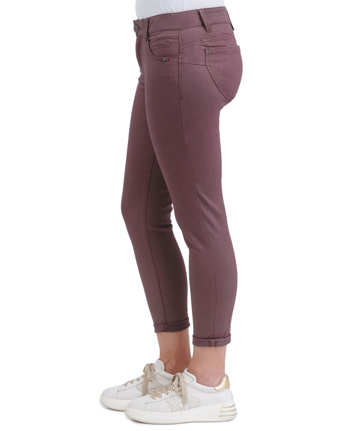 Democracy Petite Solution Ankle Skimmer Jeans In Brown