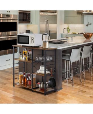 35.5x15.5x33 inches Industrial Rustic Kitchen Baker's Rack Rustic Brown