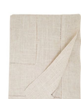 Linen Blend Toscana Double Hemstitched Tablecloth, 80" x 80"