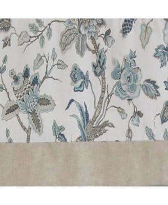 Gianna Banded Valance Spa. 3" Rod Pocket, Contrast bottom banding. 50"W x 16"L