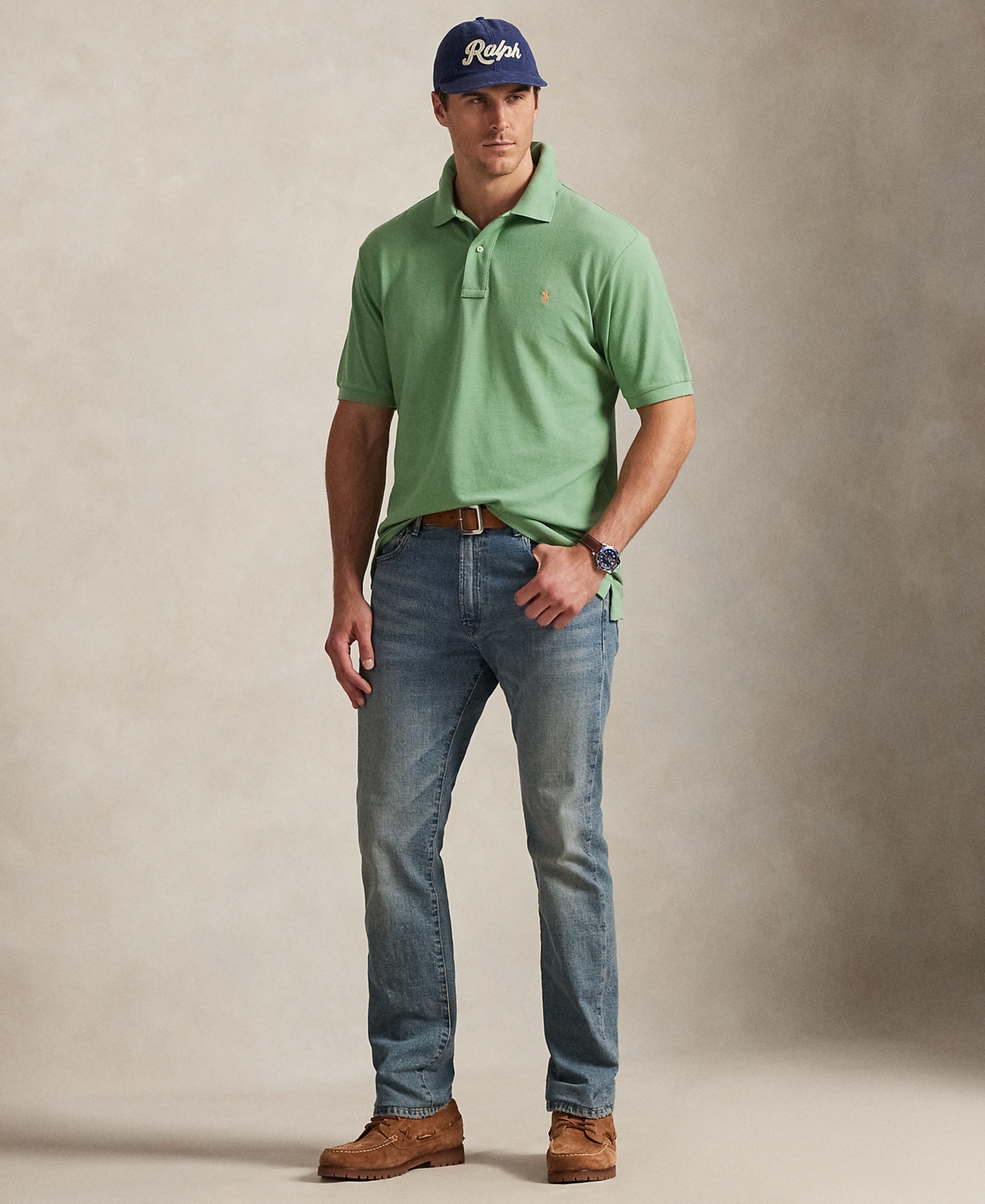 Polo Ralph Lauren Men's Big & Tall The Iconic Mesh Polo Shirt In Green