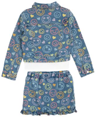Girls' 4T-6X T-Shirt, Skirt, and Jacket, 3-Piece Set