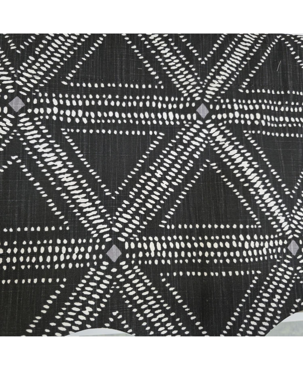 Rlf Home 100% Cotton Zircon Regal With Poly/Cotton Ivory lining Rod Pocket Valance 50" x 16" Silver