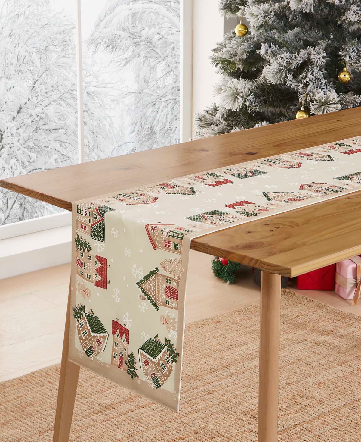 Avanti Gingerbread Village 72" Table Runner