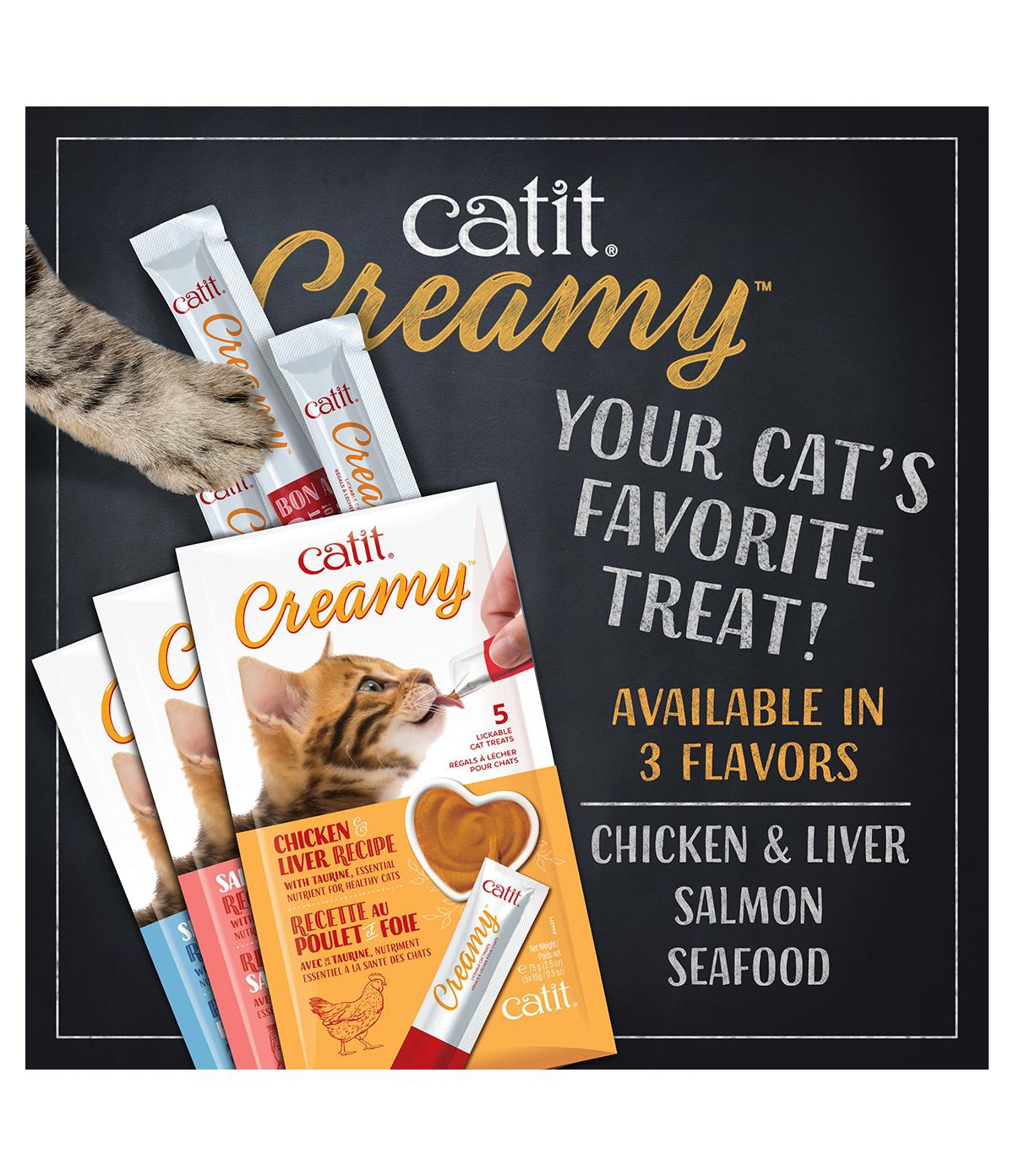 Catit Creamy Lick Treat Chick/Shrimp 50pk