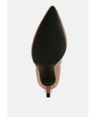 Womens Head On Faux Suede Diamante Ankle Boots