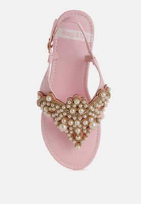 Rag and Co Womens Nayasa Pn Buckle Pearls Flats