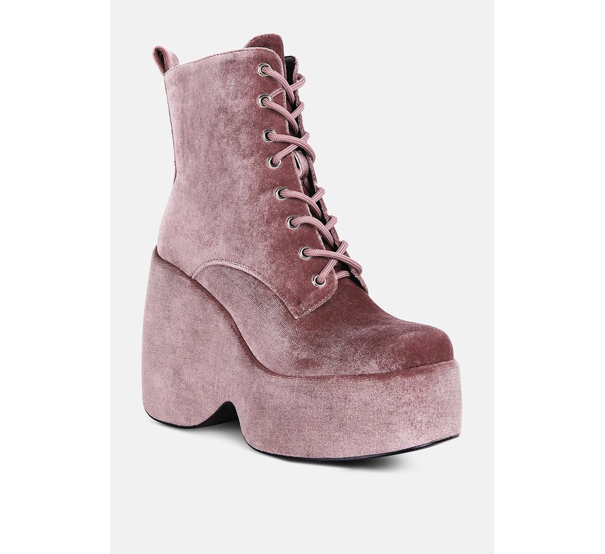 Ashcan Womens High Platform Velvet Ankle Boots