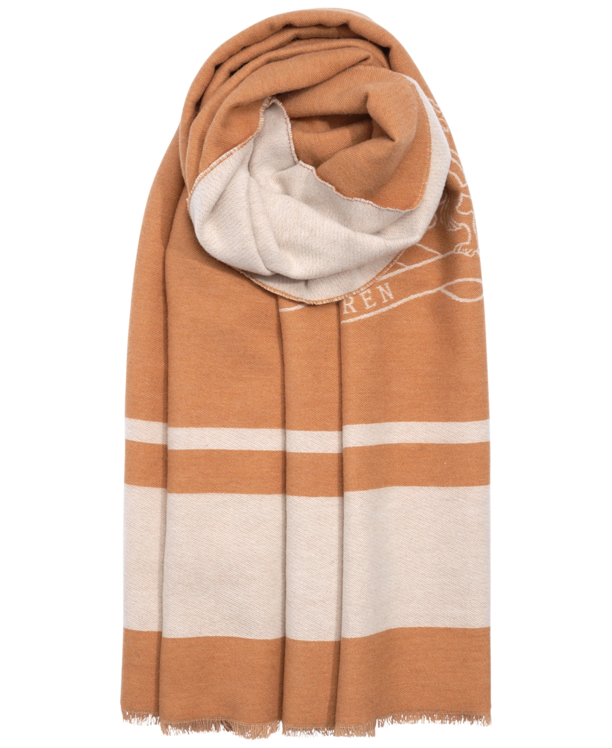 Lauren Ralph Crest Jacquard Wrap