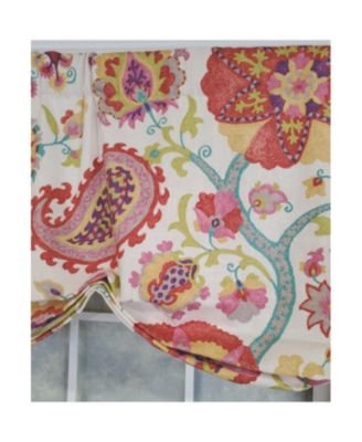 3" Rod Pocket High Quality Fabric Jubilee Stationary Balloon Valance for Windows 50" x 23" Multi