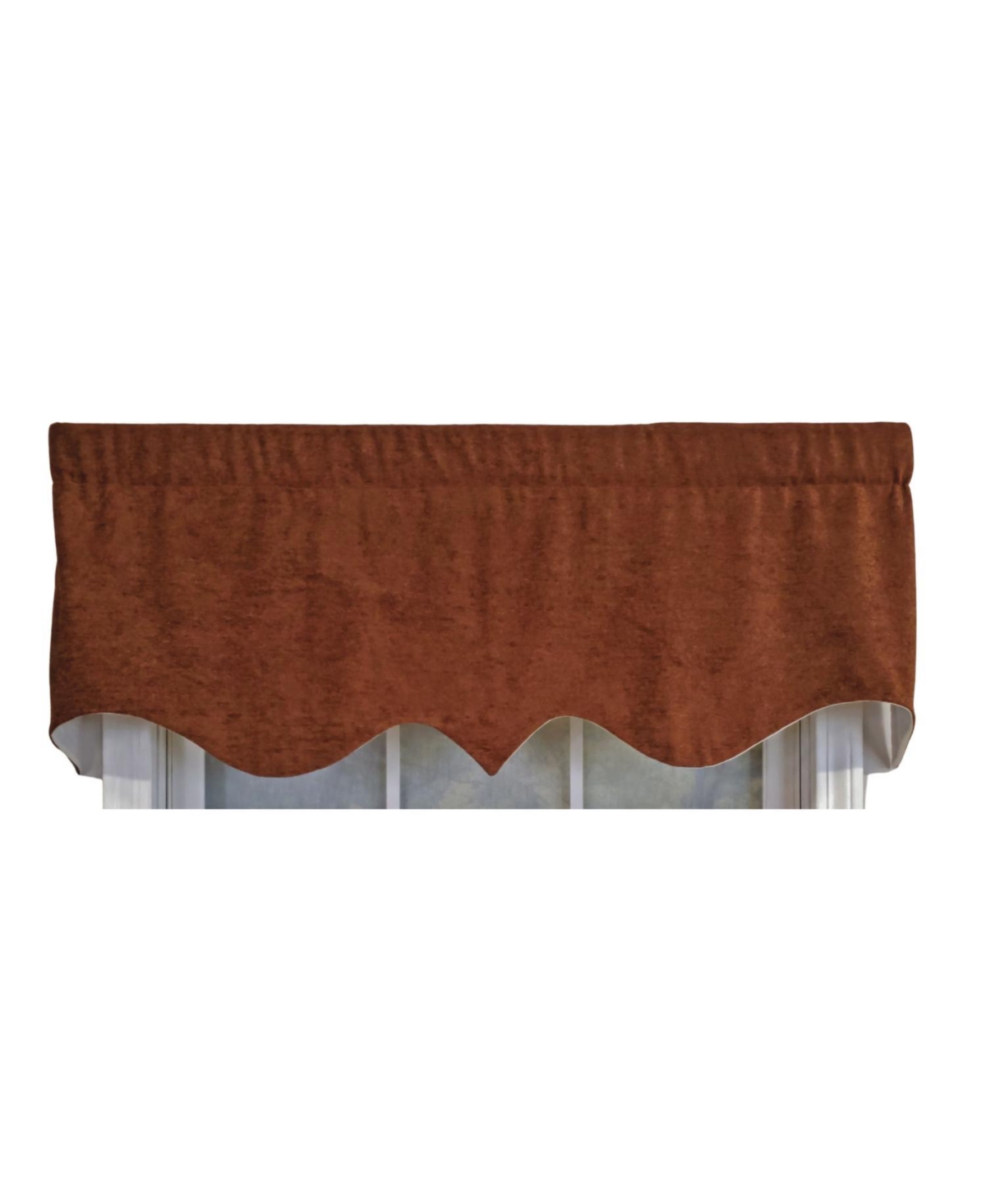 Rlf Home 3" Rod Pocket High Quality Fabric Vintage Regal Valance for Windows 50" x 17" Watermelon