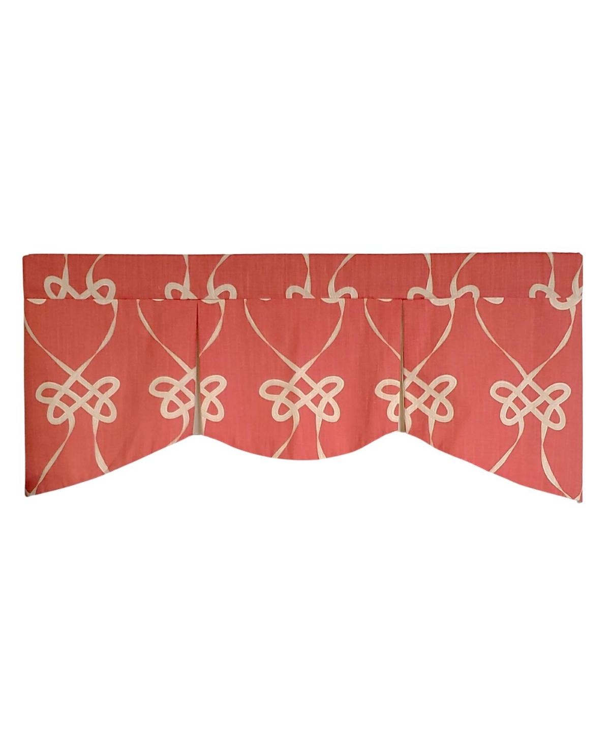 Rlf Home 3" Rod Pocket High Quality Fabric Cordon Mandy Pleated Valance for Windows 50" x 15" Persimon