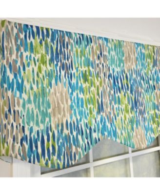 100% Cotton Dazzle Provance With Poly/Cotton Ivory lining Rod Pocket Valance 50" x 17" Blue