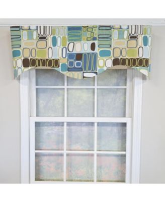 Mesmerize Cornice Valance - 100% Cotton with Ivory Lining 50" x 17"  Green