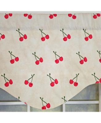 Cherry Dance Cornice Valance - 100% Cotton with Ivory Lining 50" x 17"  Cream