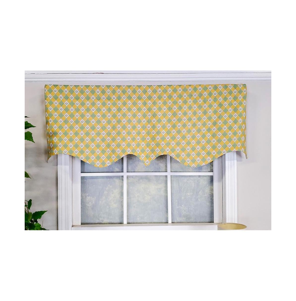 Rlf Home Modern Design Classic Petite Flower Regal Style Window Valance 50" x 17" Spring