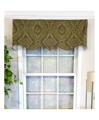 Chintz Regal 3" Rod Pocket Lining Luxurious and Elegant Window Treatment Valance 50" x 17" Olive