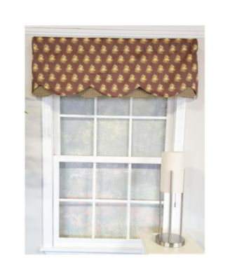 3" Rod Pocket High Quality Fabric Cherry Vine D-Regal Valance for Windows 50" x 17" Rose