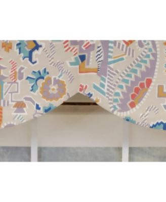 3" Rod Pocket High Quality Fabric Tea House Stamford Valance for Windows 50" x 16" Multi