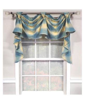 4" Top Tab High Quality Fabric Duncaster 2-Scoop Victory Swag for Windows 40" x 25" Porcelain