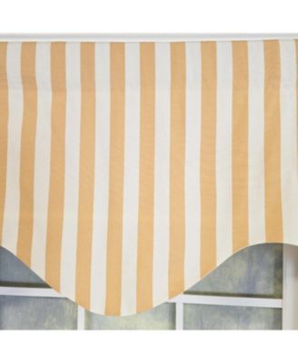 Playa Stripe Cornice Traditional Valance Tan 100% Cotton Lined 50" x 17"  Tan