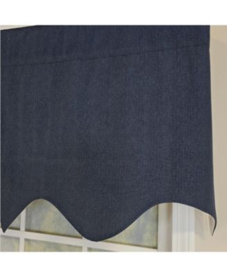 100% Cotton Demin Regal  Fully lined Windows Rod Pocket Valance 50" x 17"  Navy