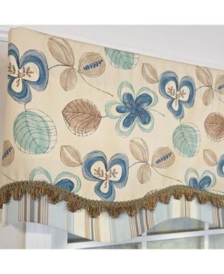 100% Cotton Jolly Glory  Fully lined Windows Rod Pocket Valance 50" x 16"  Cream