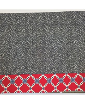 100% Cotton Brazil Banded  Fully lined Windows Rod Pocket Valance 50" x 16"  Red