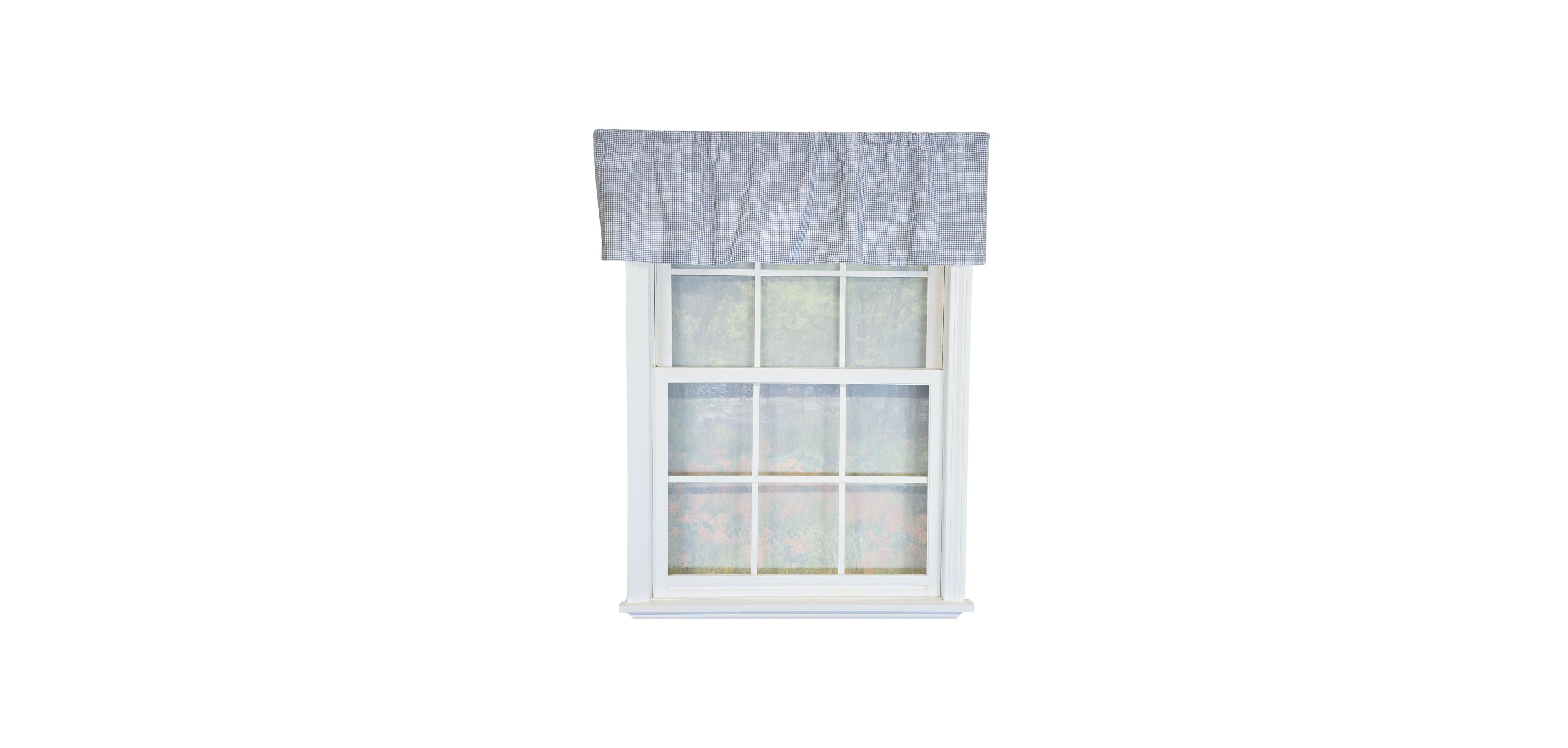 Rlf Home 100% Cotton Crosswell Tailored Unlined Windows Rod Pocket Valance Curtains
