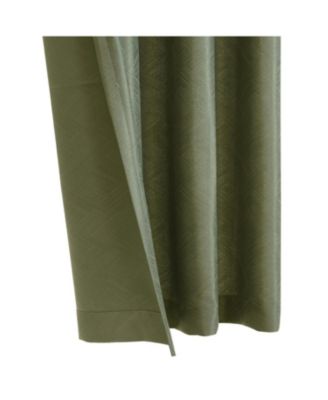 Abstract Light Filtering Energy Efficeint Grommet Curtain Panel for Windows 52" x 95"in Green