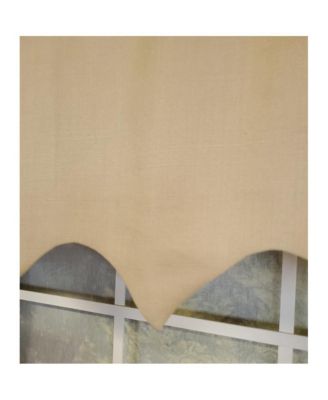 Slub Duck Regal 3" Rod Pocket Lining Luxurious and Elegant Window Treatment Valance 50" x 17" Khaki