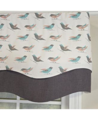 100% Cotton Avain Glory  Fully lined Windows Rod Pocket Valance 50" x 16"  Gray