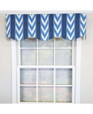 100% Cotton Sonar Provance  Fully lined Windows Rod Pocket Valance 50" x 15"  Blue
