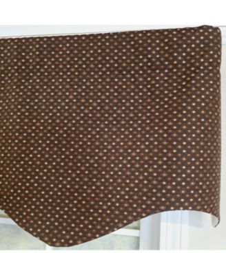 100% Cotton Metz Regal  Fully lined Windows Rod Pocket Valance 50" x 17"  Brown